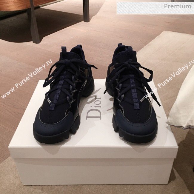 Dior D-Connect Neoprene Low-top Sneakers Indigo Blue 2019 (KL-0011645)