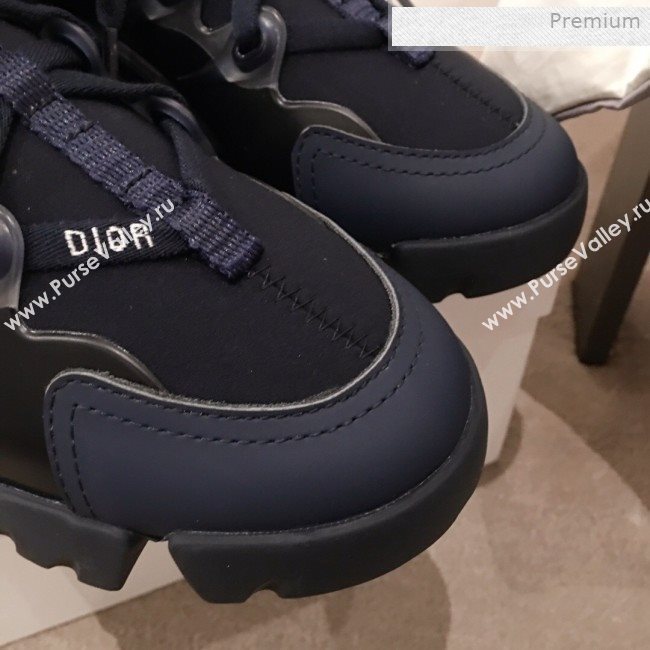Dior D-Connect Neoprene Low-top Sneakers Indigo Blue 2019 (KL-0011645)