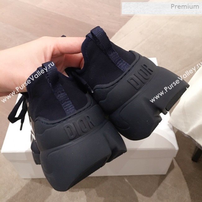Dior D-Connect Neoprene Low-top Sneakers Indigo Blue 2019 (KL-0011645)