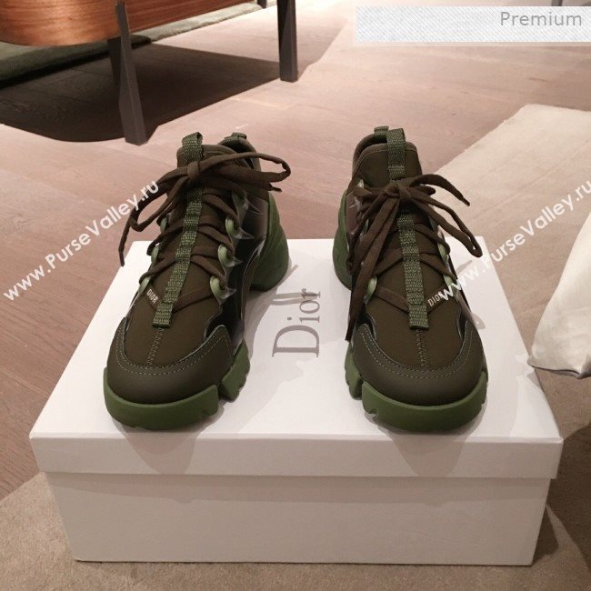 Dior D-Connect Neoprene Low-top Sneakers Khaki Green 2019 (KL-0011644)