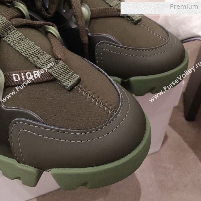 Dior D-Connect Neoprene Low-top Sneakers Khaki Green 2019 (KL-0011644)