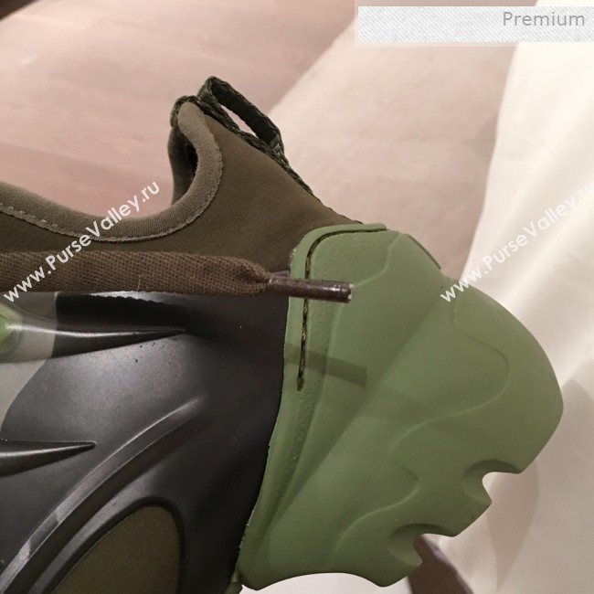 Dior D-Connect Neoprene Low-top Sneakers Khaki Green 2019 (KL-0011644)