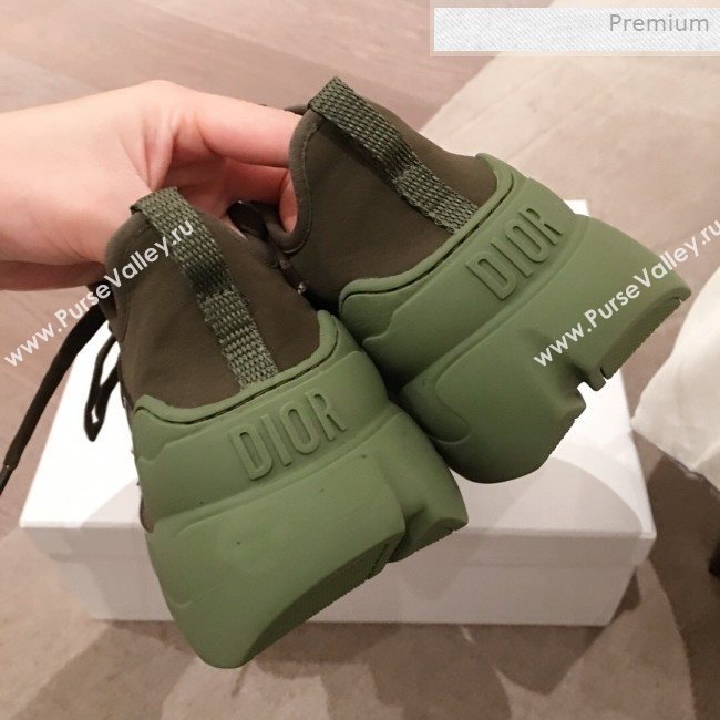 Dior D-Connect Neoprene Low-top Sneakers Khaki Green 2019 (KL-0011644)