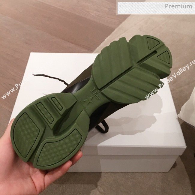 Dior D-Connect Neoprene Low-top Sneakers Khaki Green 2019 (KL-0011644)
