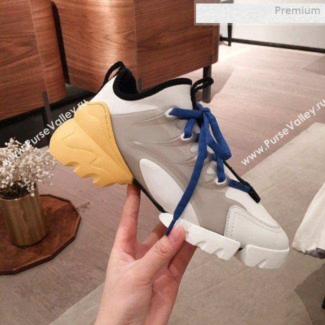 Dior D-Connect Neoprene Low-top Sneakers White/Blue 2019 (KL-0011638)