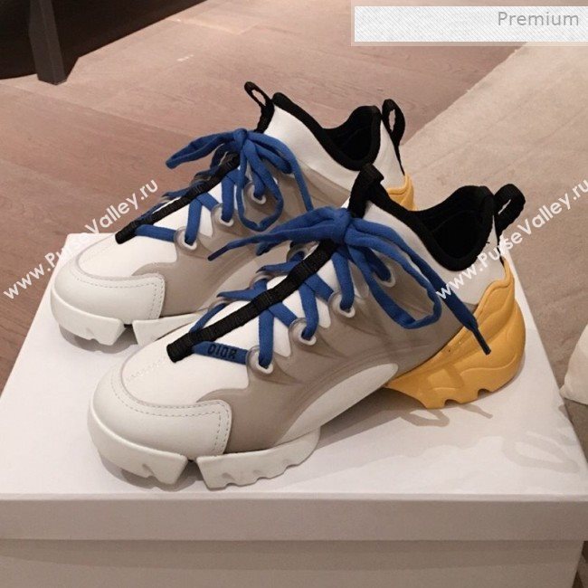 Dior D-Connect Neoprene Low-top Sneakers White/Blue 2019 (KL-0011638)