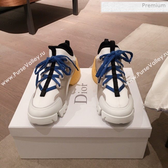 Dior D-Connect Neoprene Low-top Sneakers White/Blue 2019 (KL-0011638)