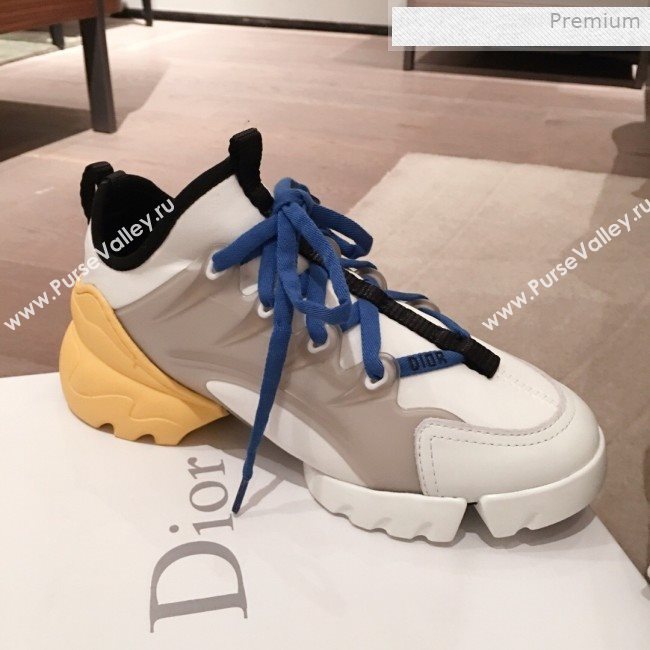 Dior D-Connect Neoprene Low-top Sneakers White/Blue 2019 (KL-0011638)