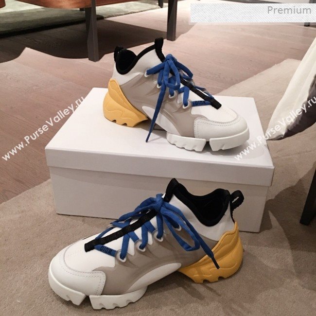 Dior D-Connect Neoprene Low-top Sneakers White/Blue 2019 (KL-0011638)