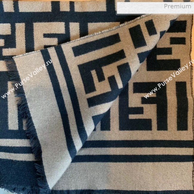 Fendi FF Cashmere Scarf 38x190 Coffee/Black 2019 (WNS-0011650)