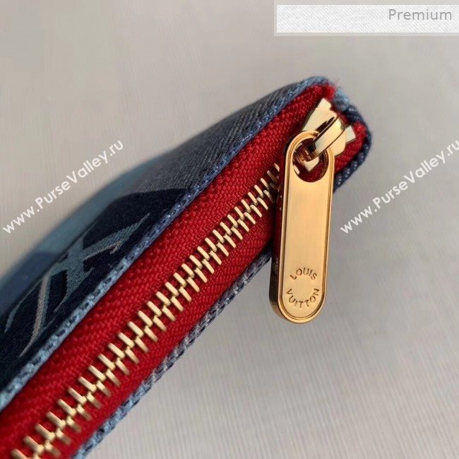 Louis Vuitton City Pouch in Damier Monogram Denim Canvas M68761 Blue/Red 2020 (KI-0011701)