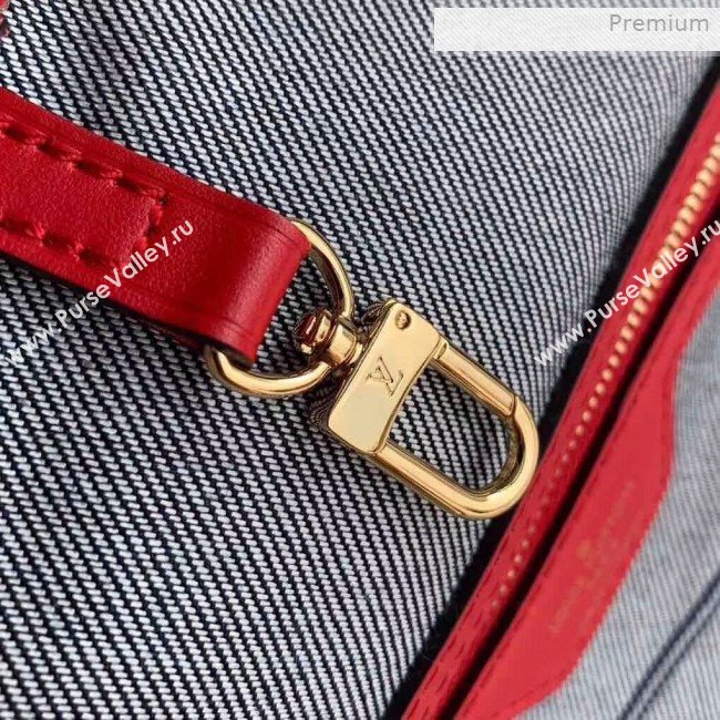 Louis Vuitton Onthego GM Tote Bag in Damier Monogram Denim Canvas M44992 Blue/Red 2020 (KI-0011704)