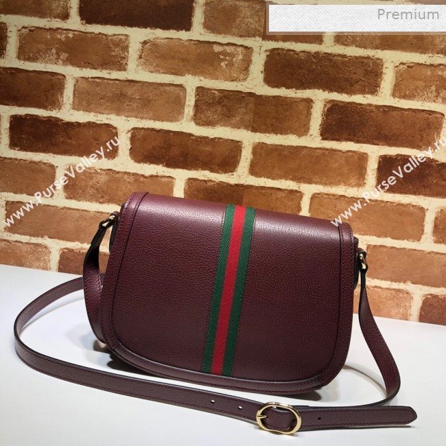 Gucci Ophidia Leather Small Shoulder Bag ‎601044 Burgundy 2019 (DLH-0011706)