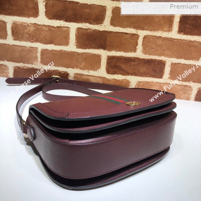 Gucci Ophidia Leather Small Shoulder Bag ‎601044 Burgundy 2019 (DLH-0011706)