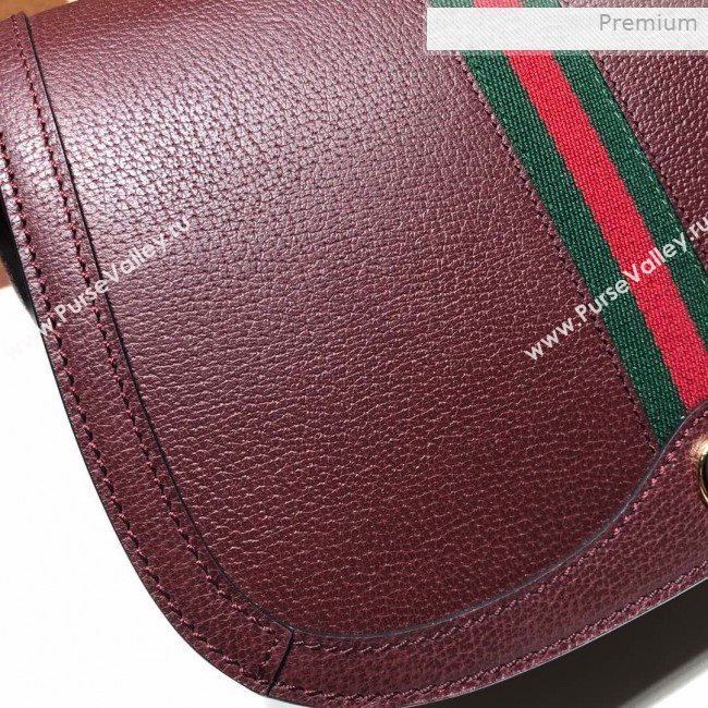 Gucci Ophidia Leather Small Shoulder Bag ‎601044 Burgundy 2019 (DLH-0011706)