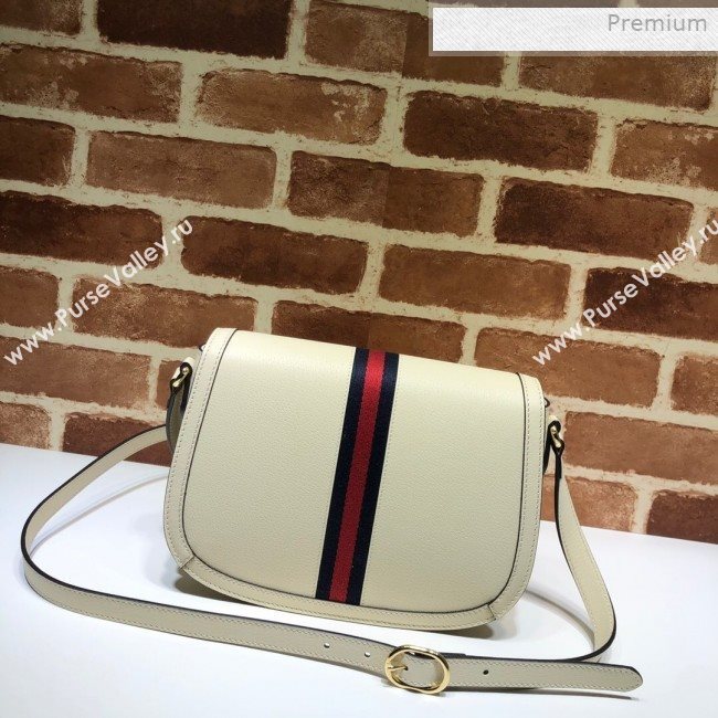 Gucci Ophidia Leather Small Shoulder Bag ‎601044 White 2019 (DLH-0011707)