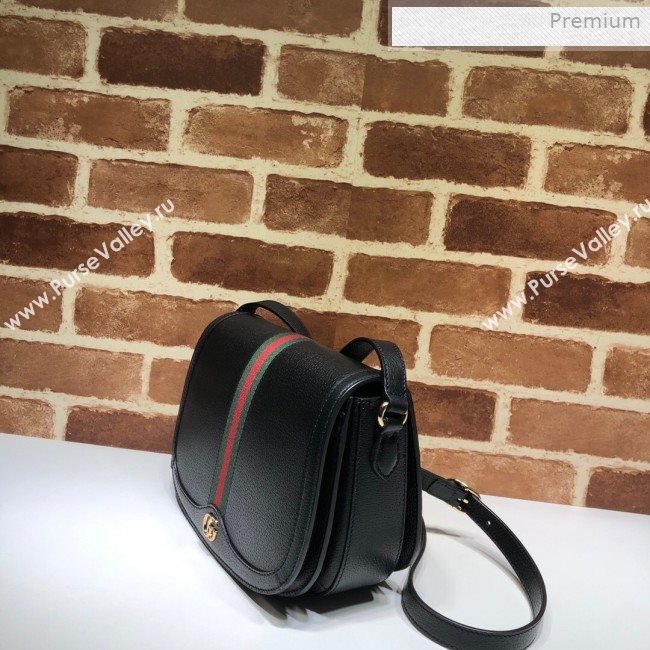 Gucci Ophidia Leather Small Shoulder Bag ‎601044 Black 2019 (DLH-0011708)