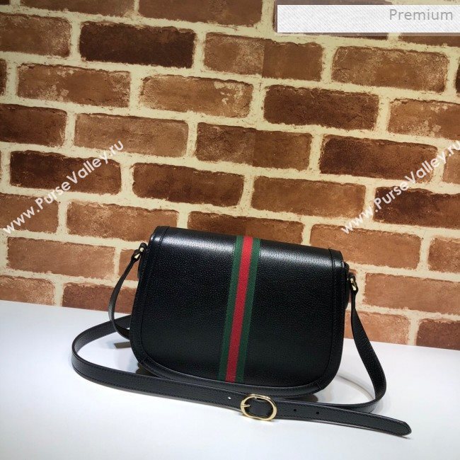Gucci Ophidia Leather Small Shoulder Bag ‎601044 Black 2019 (DLH-0011708)