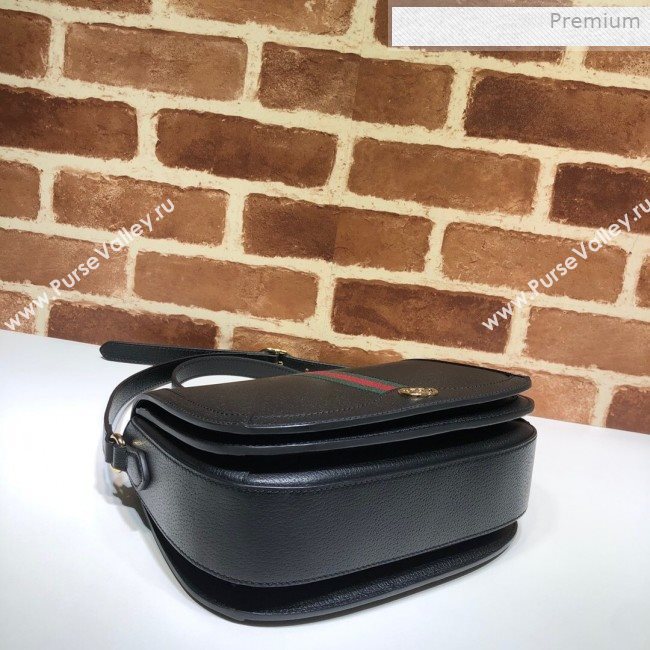 Gucci Ophidia Leather Small Shoulder Bag ‎601044 Black 2019 (DLH-0011708)