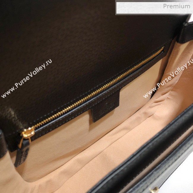 Gucci Ophidia Leather Small Shoulder Bag ‎601044 Black 2019 (DLH-0011708)