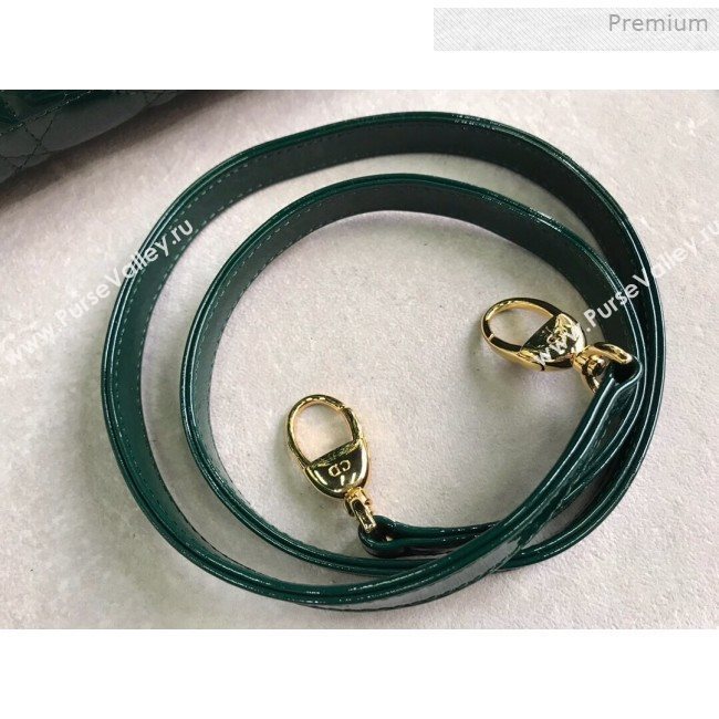 Dior My Lady Dior Medium Bag in Patent Cannage Calfskin Green/Gold 2019 (XXG-0011713)