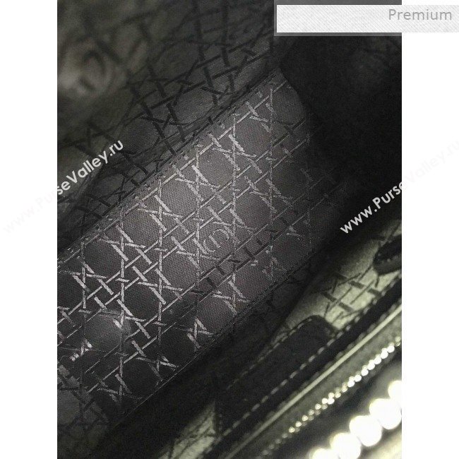 Dior My Lady Dior Medium Bag in Patent Cannage Calfskin Black/Silver 2019 (XXG-0011720)