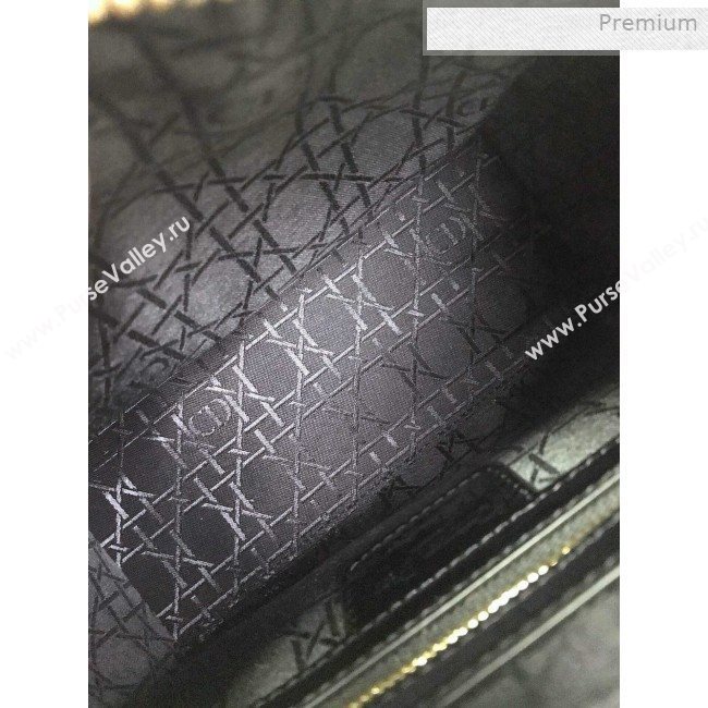 Dior My Lady Dior Medium Bag in Patent Cannage Calfskin Black/Gold 2019 (XXG-0011719)