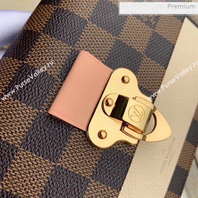 Louis Vuitton Vavin Damier Ebene Canvas Chain Wallet WOC N60237 Creme Beige 2019 (KI-0011508)