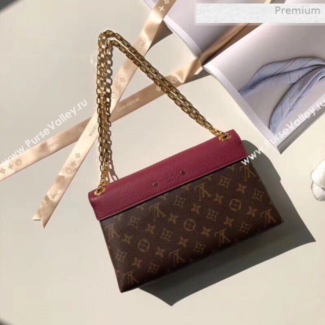 Louis Vuitton Pallas Chain Monogram Canvas Shoulder Bag M41200 Burgundy  (KI-0011512)