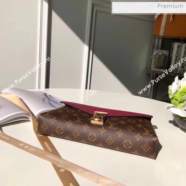 Louis Vuitton Pallas Chain Monogram Canvas Shoulder Bag M41200 Burgundy  (KI-0011512)