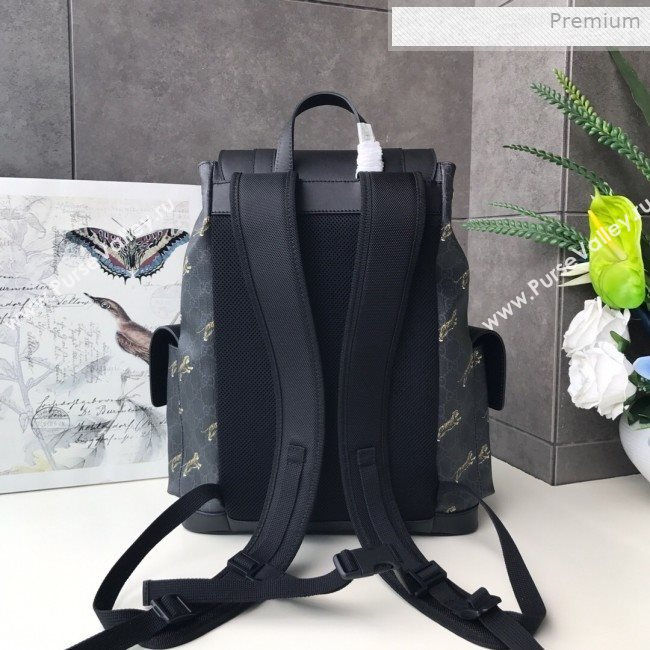 Gucci Bestiary Backpack with Tigers Print 495563 Black/Grey 2019 (DLH-0011520)