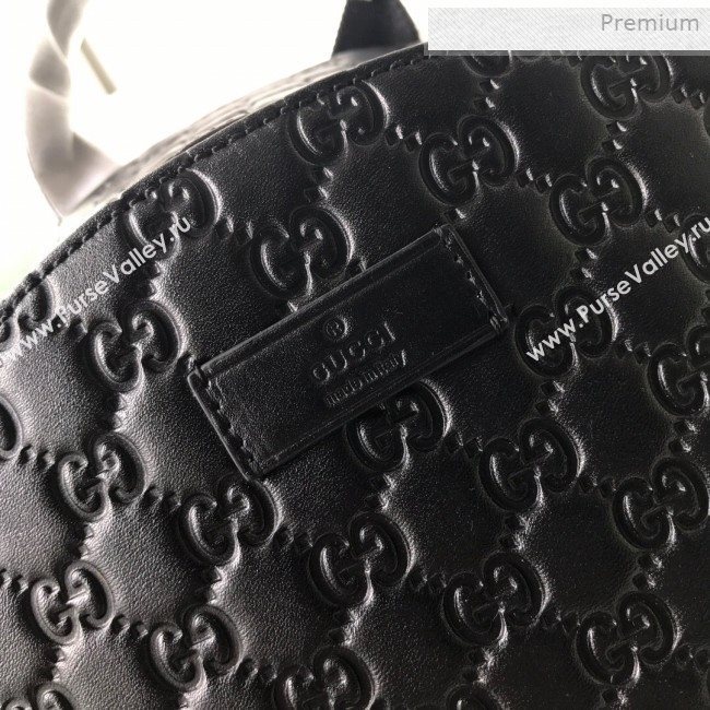 Gucci GG Embossed Leather Backpack 246414 Black 2019 (DLH-0011524)