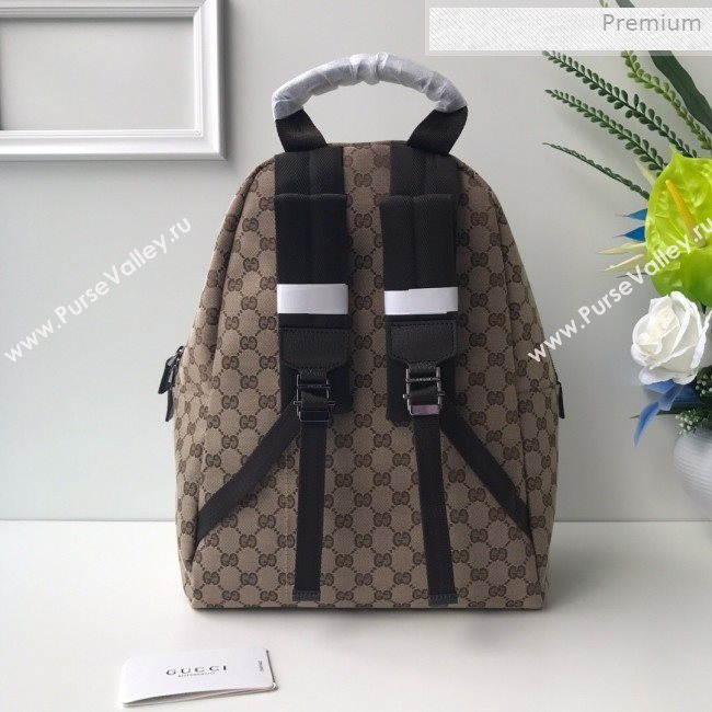 Gucci GG Canvas Web Backpack 190278 Beige 2019 (DLH-0011525)