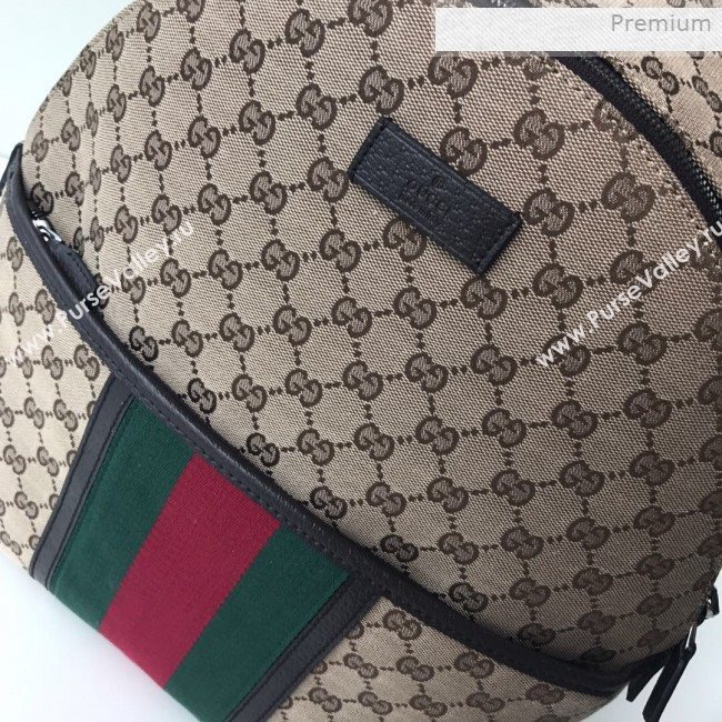 Gucci GG Canvas Web Backpack 190278 Beige 2019 (DLH-0011525)