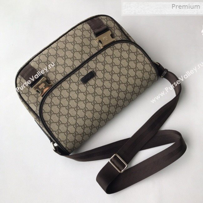 Gucci GG Canvas Flap Messenger Shoulder Bag 201732 Beige 2019 (DLH-0011527)