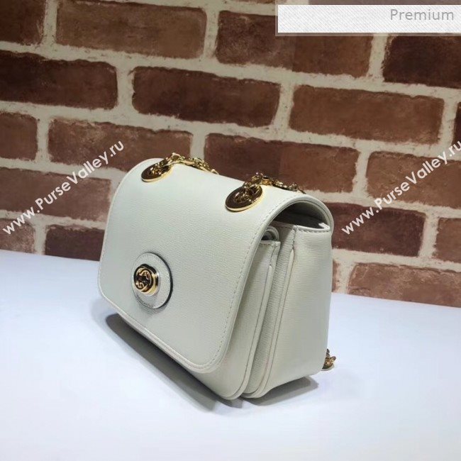 Gucci Leather Mini Chain Shoulder Bag 576423 White 2019 (DLH-0011529)