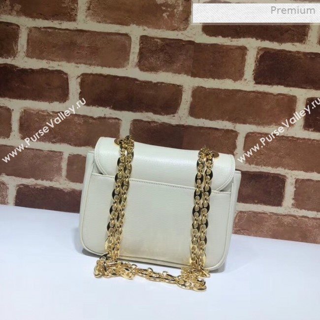 Gucci Leather Mini Chain Shoulder Bag 576423 White 2019 (DLH-0011529)