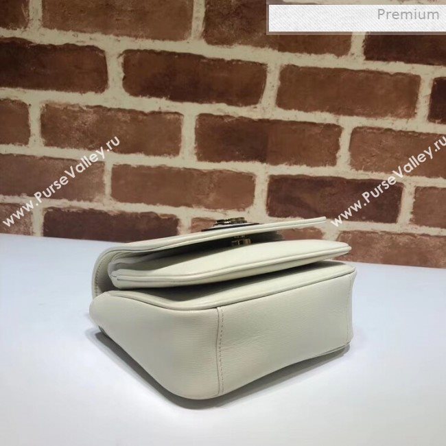 Gucci Leather Mini Chain Shoulder Bag 576423 White 2019 (DLH-0011529)