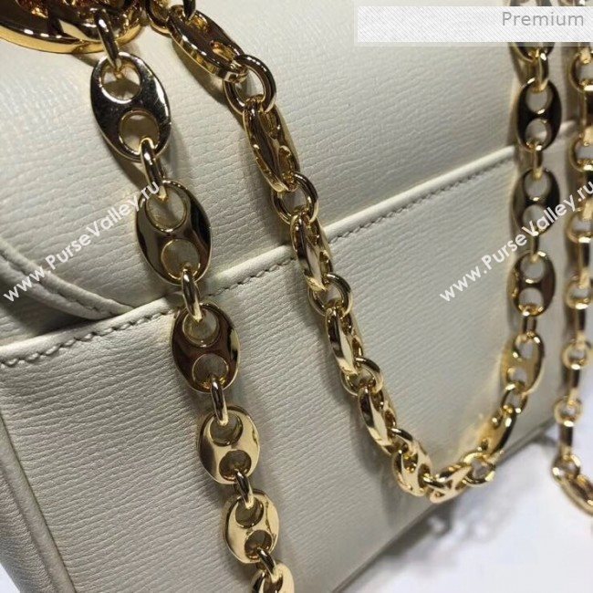 Gucci Leather Mini Chain Shoulder Bag 576423 White 2019 (DLH-0011529)