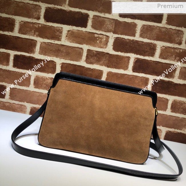 Gucci Ophidia Suede Medium Shoulder Bag 523354 Brown 2019 (DLH-0011531)