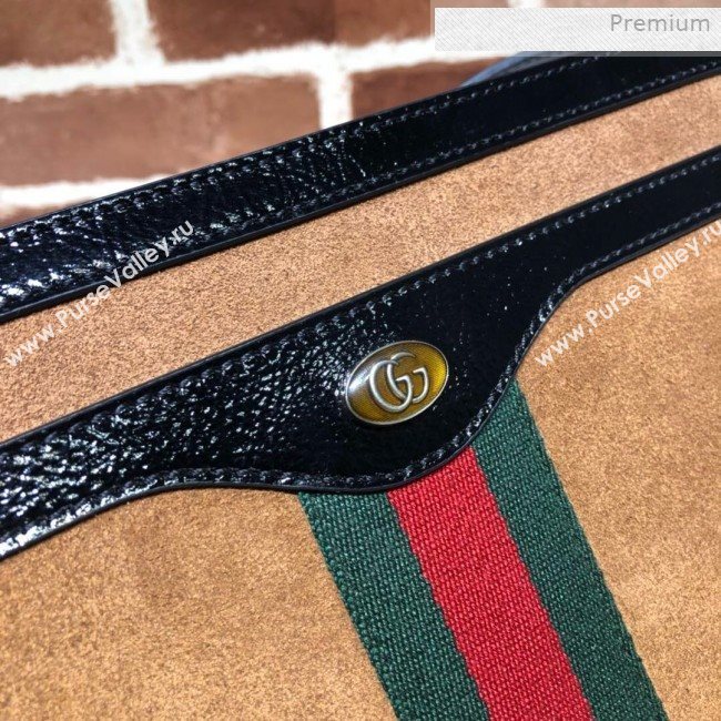 Gucci Ophidia Suede Medium Shoulder Bag 523354 Brown 2019 (DLH-0011531)