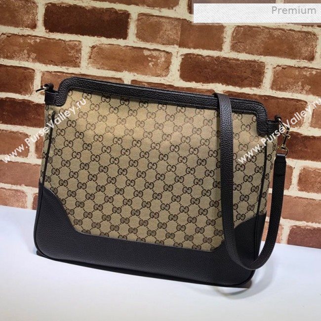 Gucci GG Large Shoulder Bag 498158 Beige 2019 (DLH-0011532)
