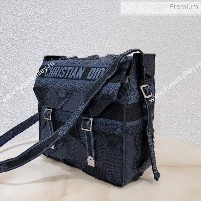 Dior Diorcamp Messenger Bag in Camouflage Embroidered Canvas Bag Blue 2019 (XXG-0011534)