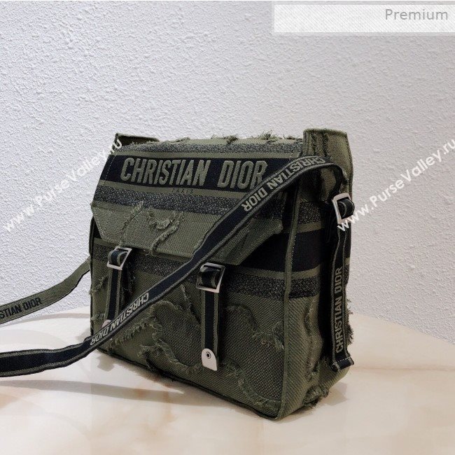 Dior Diorcamp Messenger Bag in Camouflage Embroidered Canvas Bag Green 2019 (XXG-0011535)