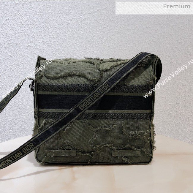 Dior Diorcamp Messenger Bag in Camouflage Embroidered Canvas Bag Green 2019 (XXG-0011535)