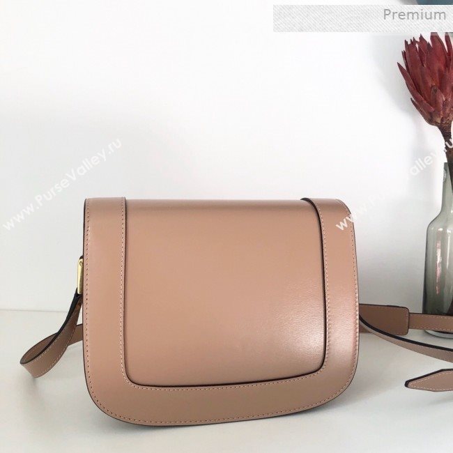 Valentino VLocker Shiny Calfskin Crossbody Bag 1014 Nude 2020 (JD-0011537)