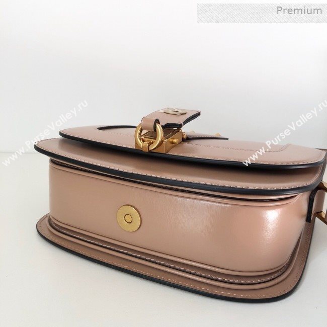 Valentino VLocker Shiny Calfskin Crossbody Bag 1014 Nude 2020 (JD-0011537)