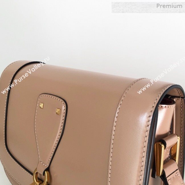 Valentino VLocker Shiny Calfskin Crossbody Bag 1014 Nude 2020 (JD-0011537)