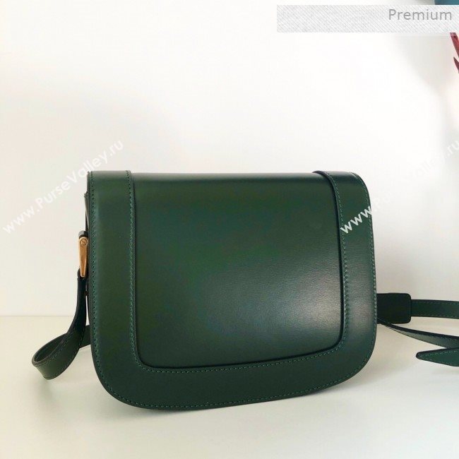 Valentino VLocker Shiny Calfskin Crossbody Bag 1014 Green 2020 (JD-0011538)