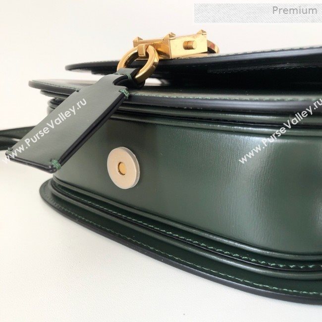 Valentino VLocker Shiny Calfskin Crossbody Bag 1014 Green 2020 (JD-0011538)